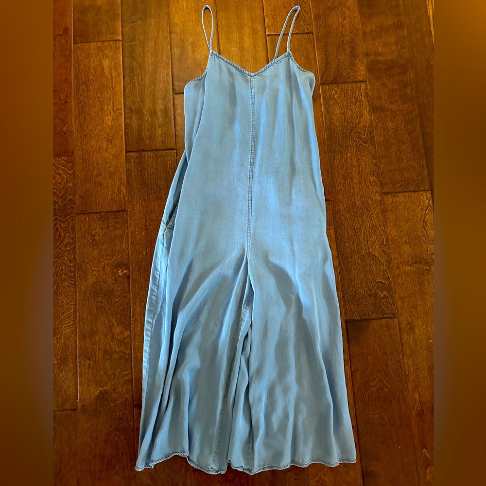 Chambray denim romper / jumpsuit